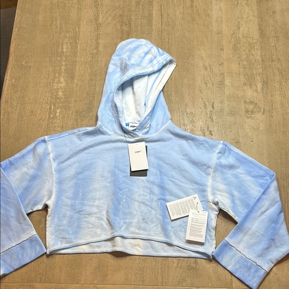 Nike Light Blue Tie-Dye Cropped Hoodie - Picture 1 of 7